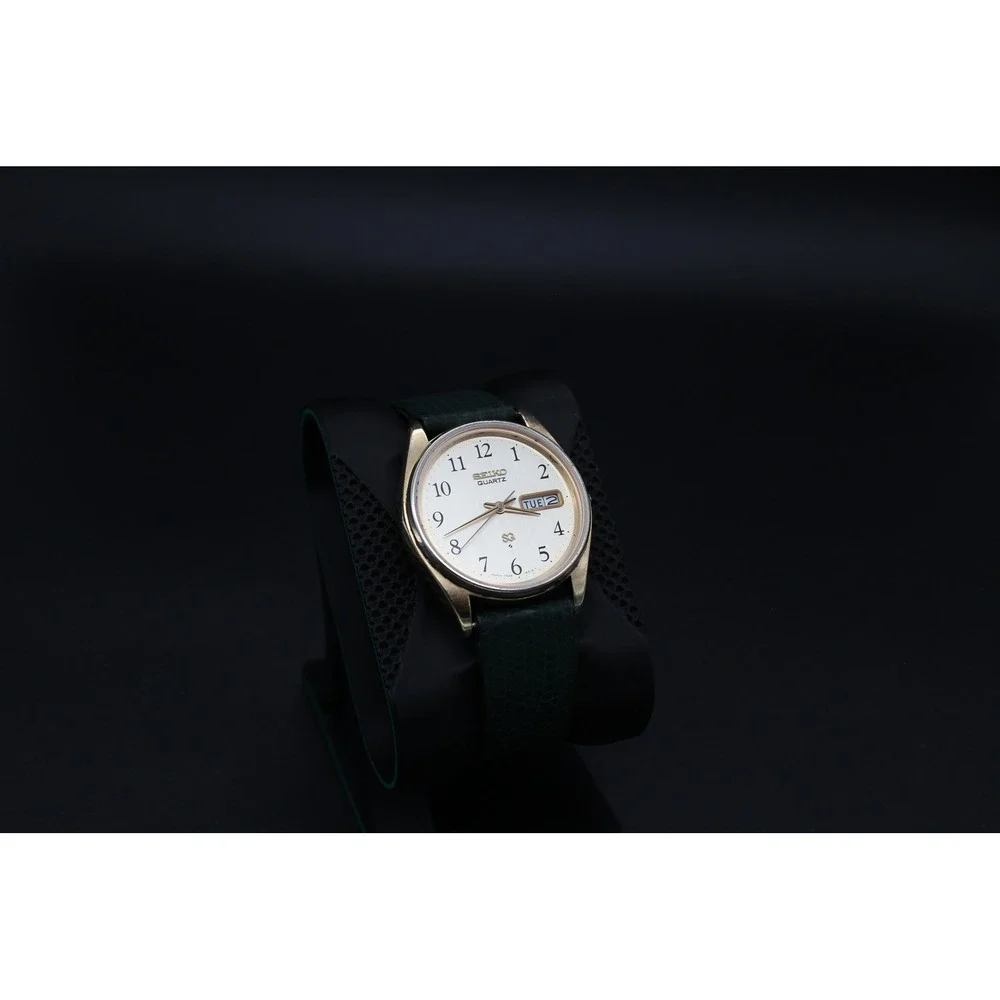 Vintage Seiko 7546-8399 Quartz Day Date 36mm New Crystal Running